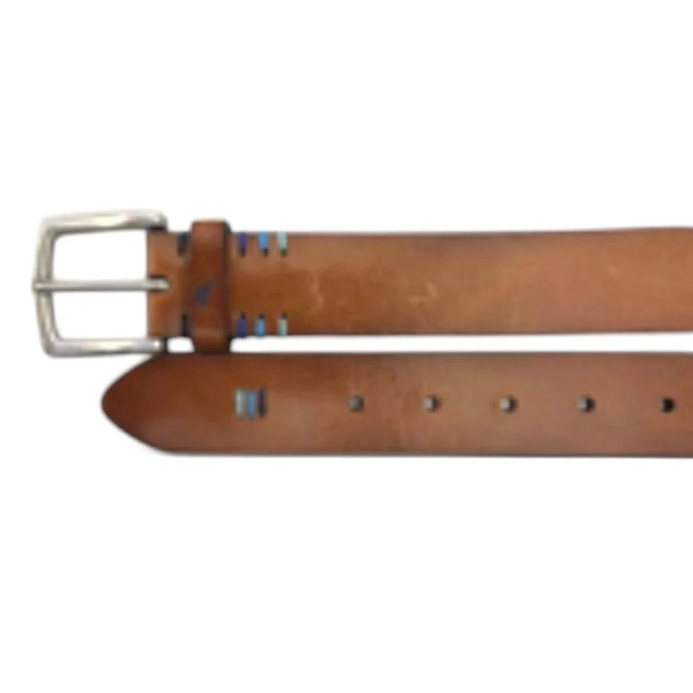 Tommy Bahama Brown Leather Mens Belt Size‎ L 38-40 Square Buckle NEW MSRP $80